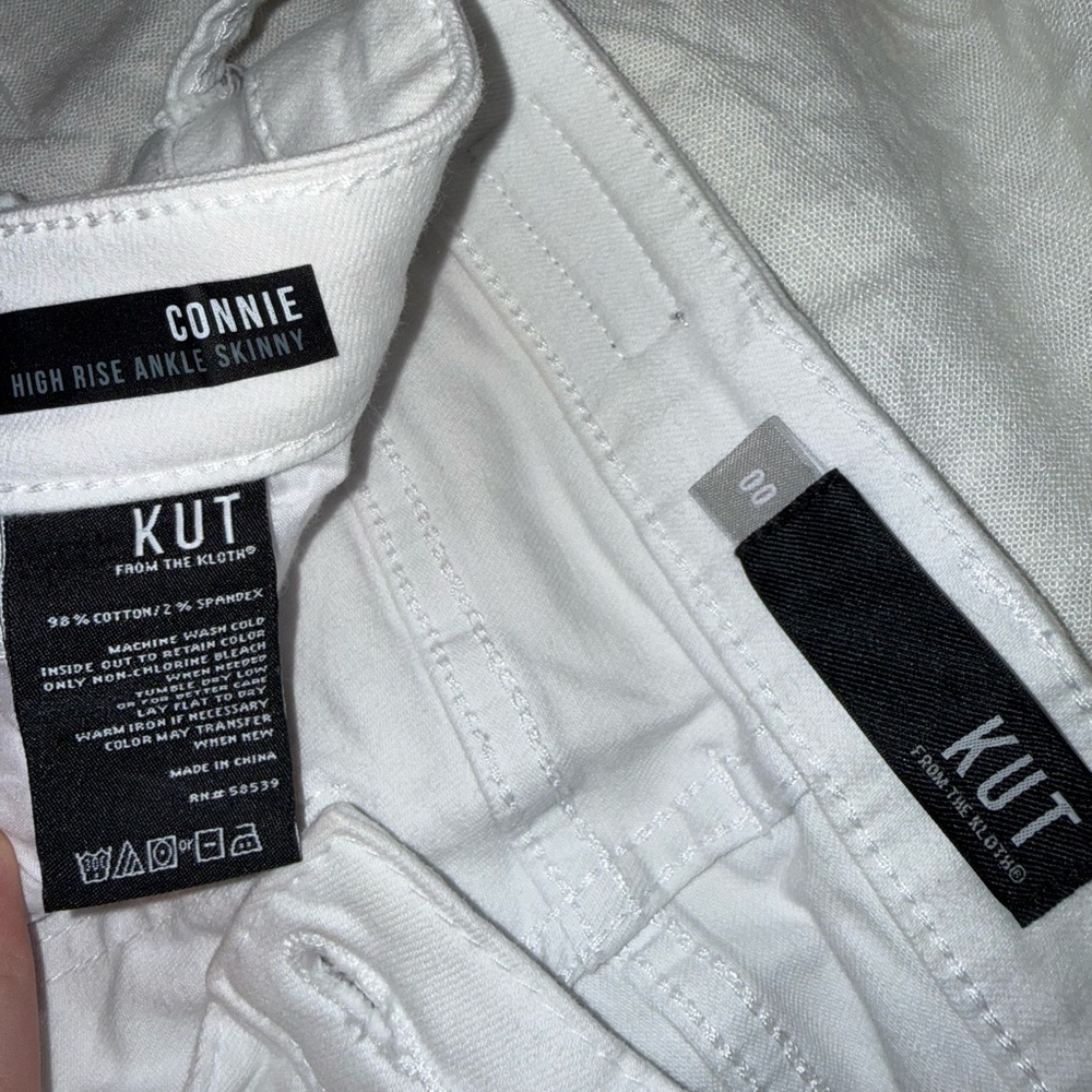 Kut from the Kloth Bright White Ankle Skinny Jeans